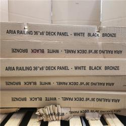 Phoenix NEW Aria Railing 36 in. x 69.43 in. Black Powder Coated Aluminum Preassembled Deck Railing Pallet (6-Boxes)