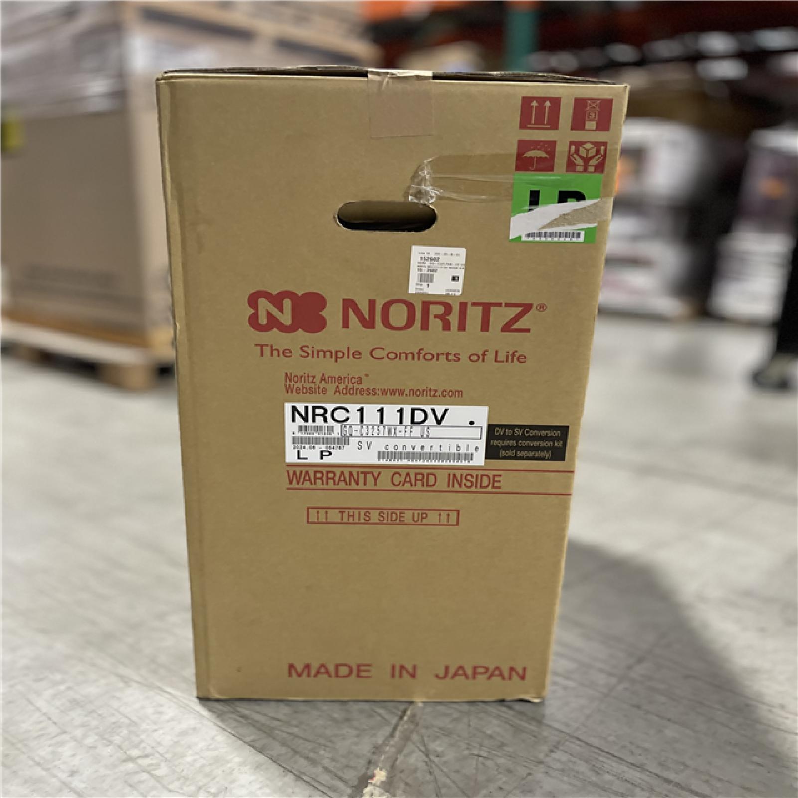 DALLAS LOCATION- Noritz® NRC111-DV-LP Tankless Water Heater  Liquid Propane Fuel  199900 Btu/hr Heating  Indoor/Outdoor