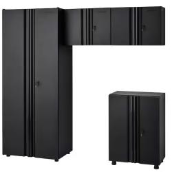 DALLAS LOCATION - Husky 4-Piece Regular Duty Welded Steel Garage Storage System in Black