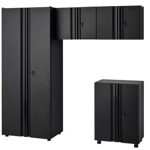 DALLAS LOCATION - Husky 4-Piece Regular Duty Welded Steel Garage Storage System in Black