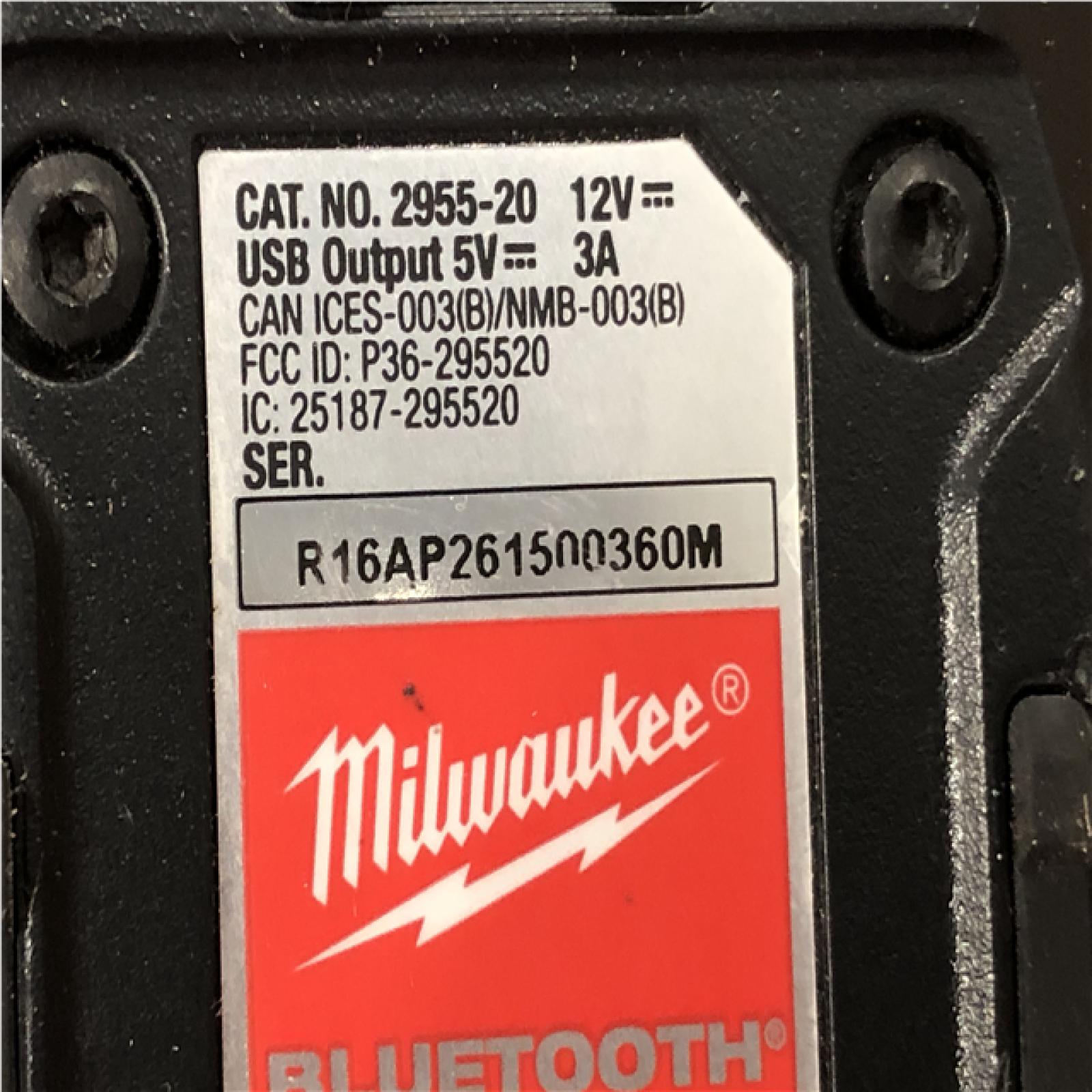 AS-IS Milwaukee 12-Volt Lithium-Ion Cordless Bluetooth Jobsite Speaker with PACKOUT Compatibility