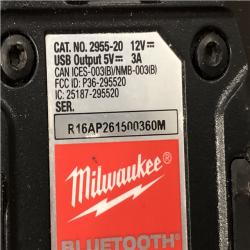 AS-IS Milwaukee 12-Volt Lithium-Ion Cordless Bluetooth Jobsite Speaker with PACKOUT Compatibility