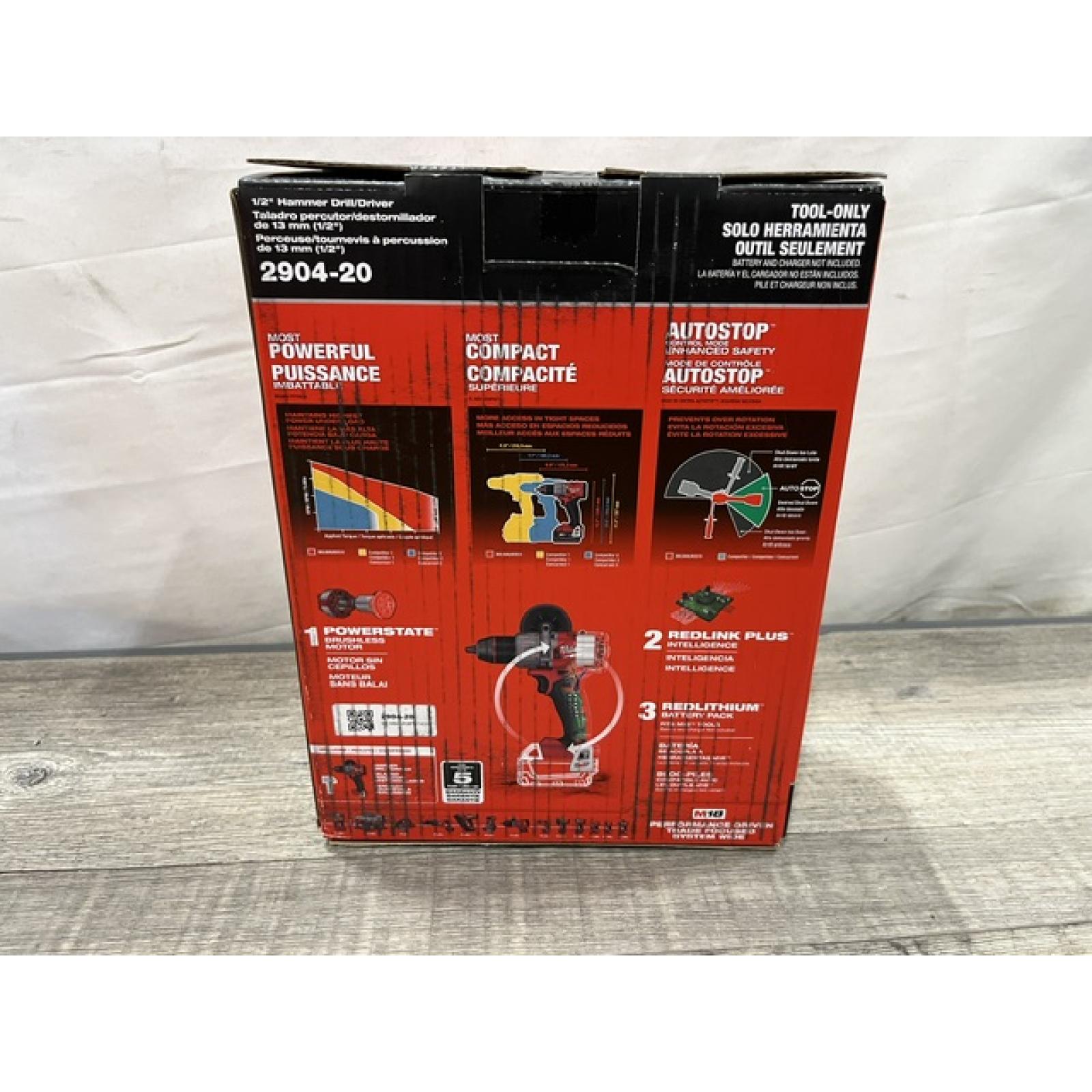 NEW - Milwaukee FUEL 18V Lithium-Ion Brushless Cordless 1/2 in. Hammer Drill/Driver (Tool-Only)