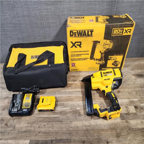 HOUSTON LOCATION - AS-IS DeWALT DCN681D1 20V MAX 18ga Cordless Brushless Narrow Crown Stapler Kit w/ BATTERY & CHARGER