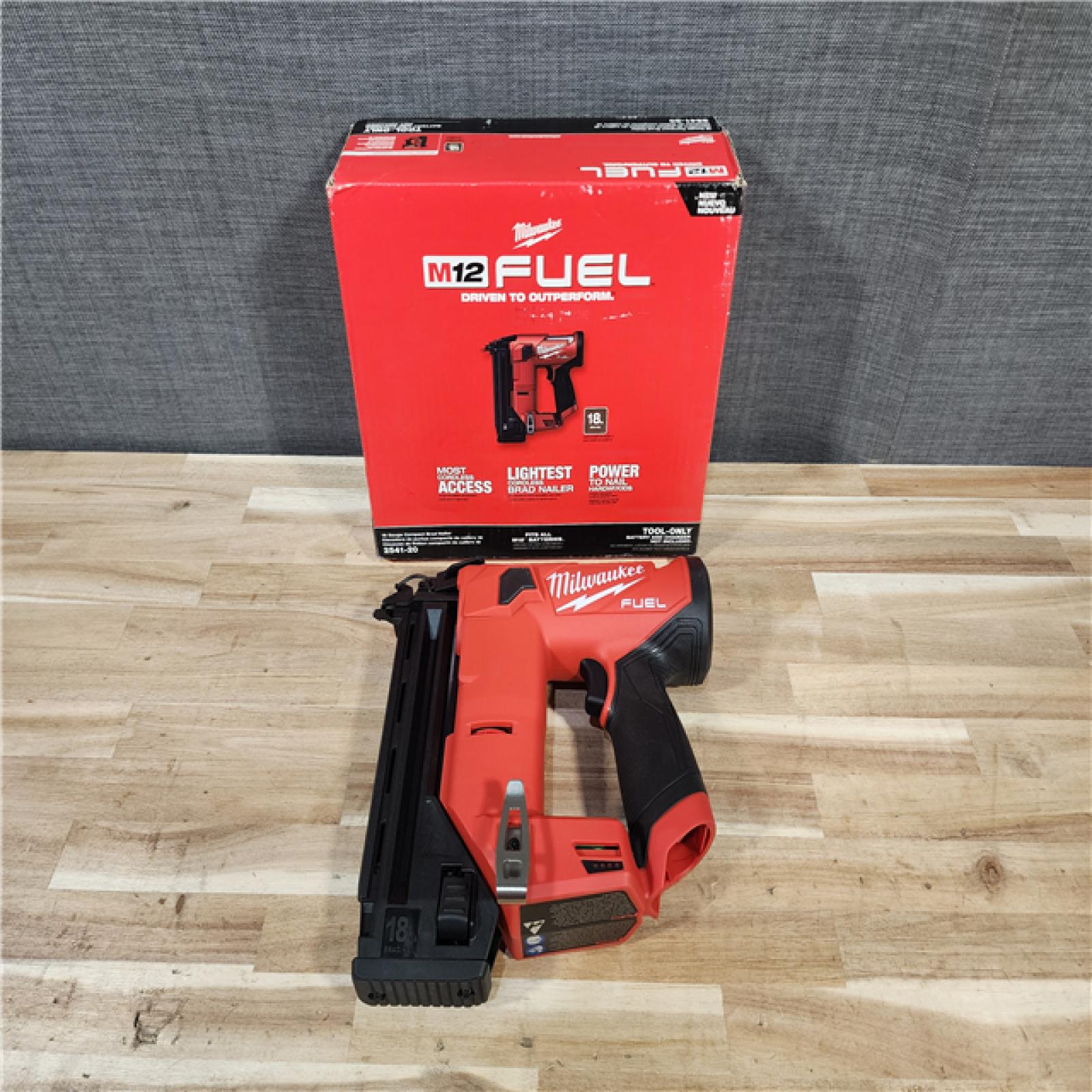 HOUSTON LOCATION - AS-IS Milwaukee FUEL 12-Volt Lithium-Ion Brushless Cordless 18-Gauge 1-1/2 in. Compact Brad Nailer (Tool Only)