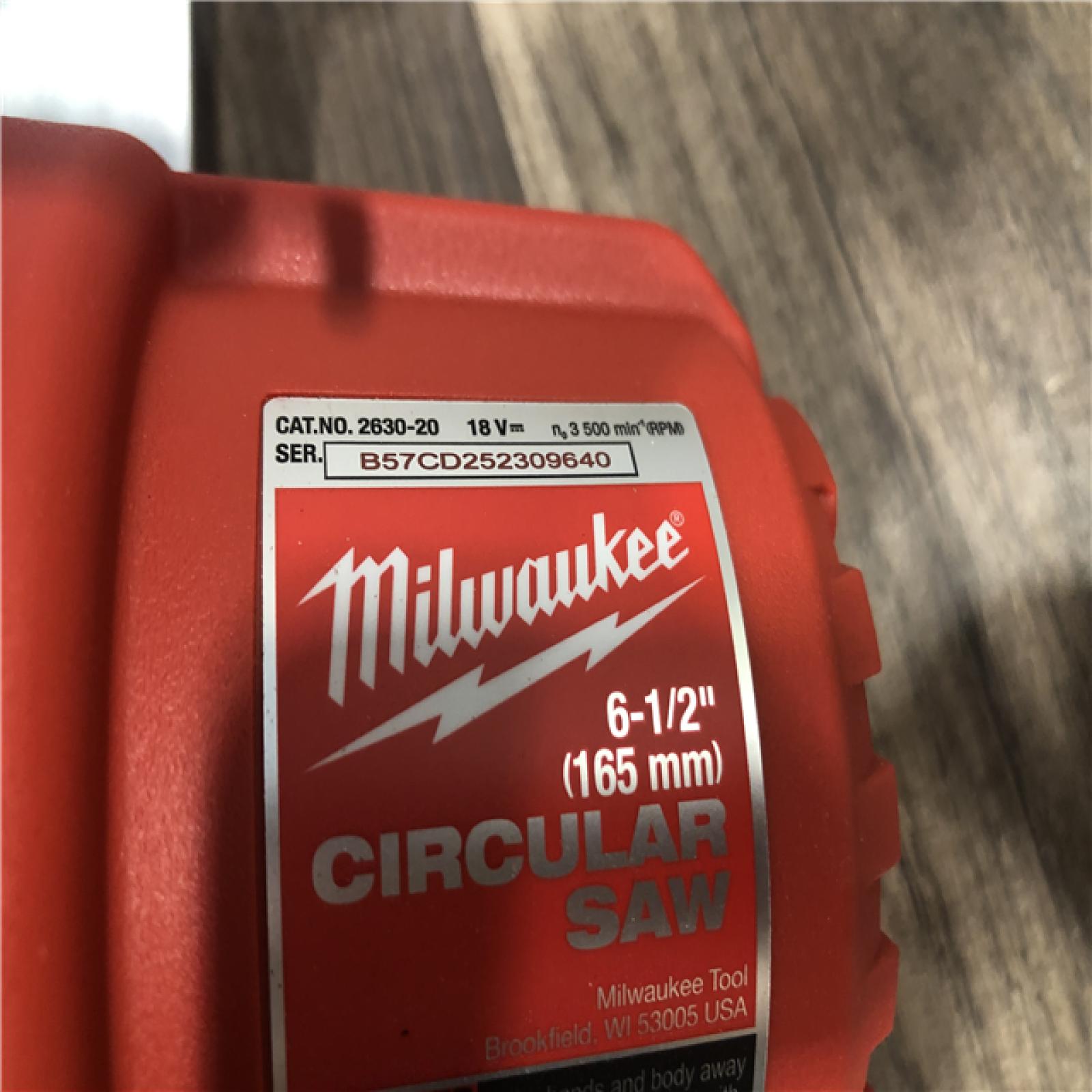 AS-IS Milwaukee 18V Lithium-Ion Cordless 6-1/2 in. Circular Saw (Tool-Only)