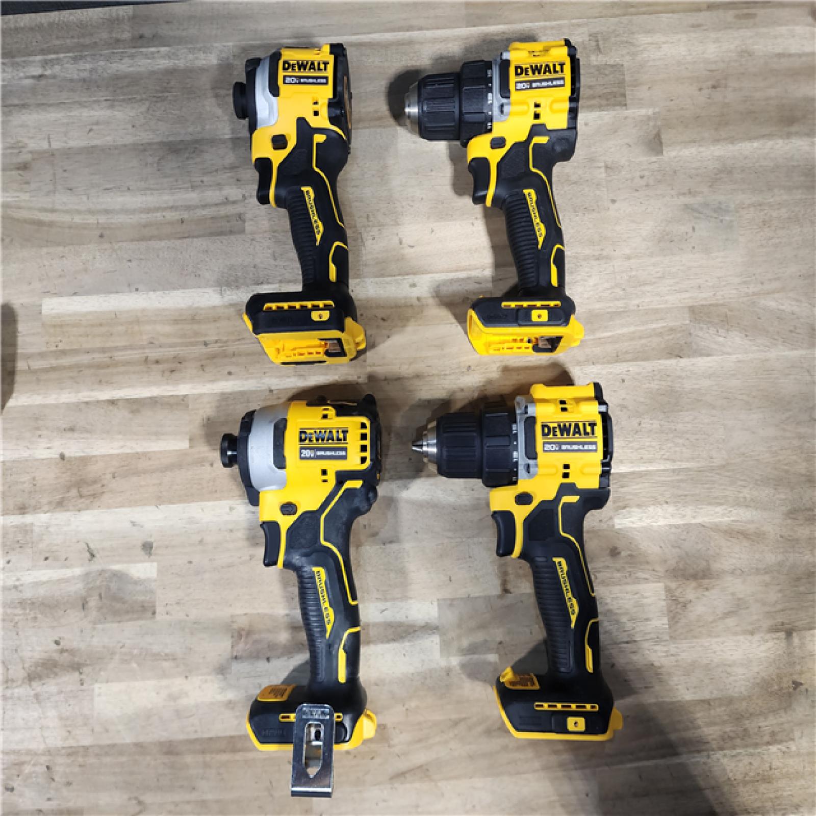 HOUSTON LOCATION - AS-IS DEWALT 4 TOOL COMBO KIT W/ (2) BATTERY & CHARGER
