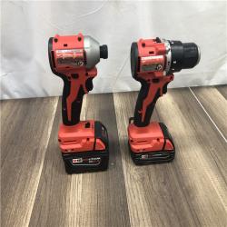 AS-IS Milwaukee 18-Volt Lithium-Ion Brushless Cordless Compact Hammer Drill/Impact Combo Kit