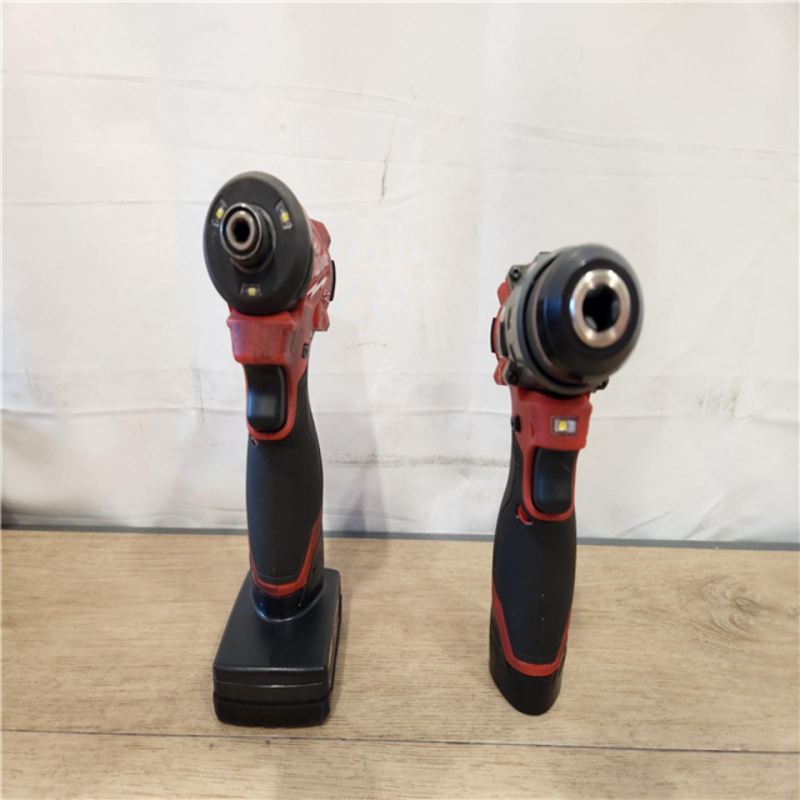 AS-IS- Milwaukee 12V Brushless Hammer Drill and Impact Driver Combo Kit