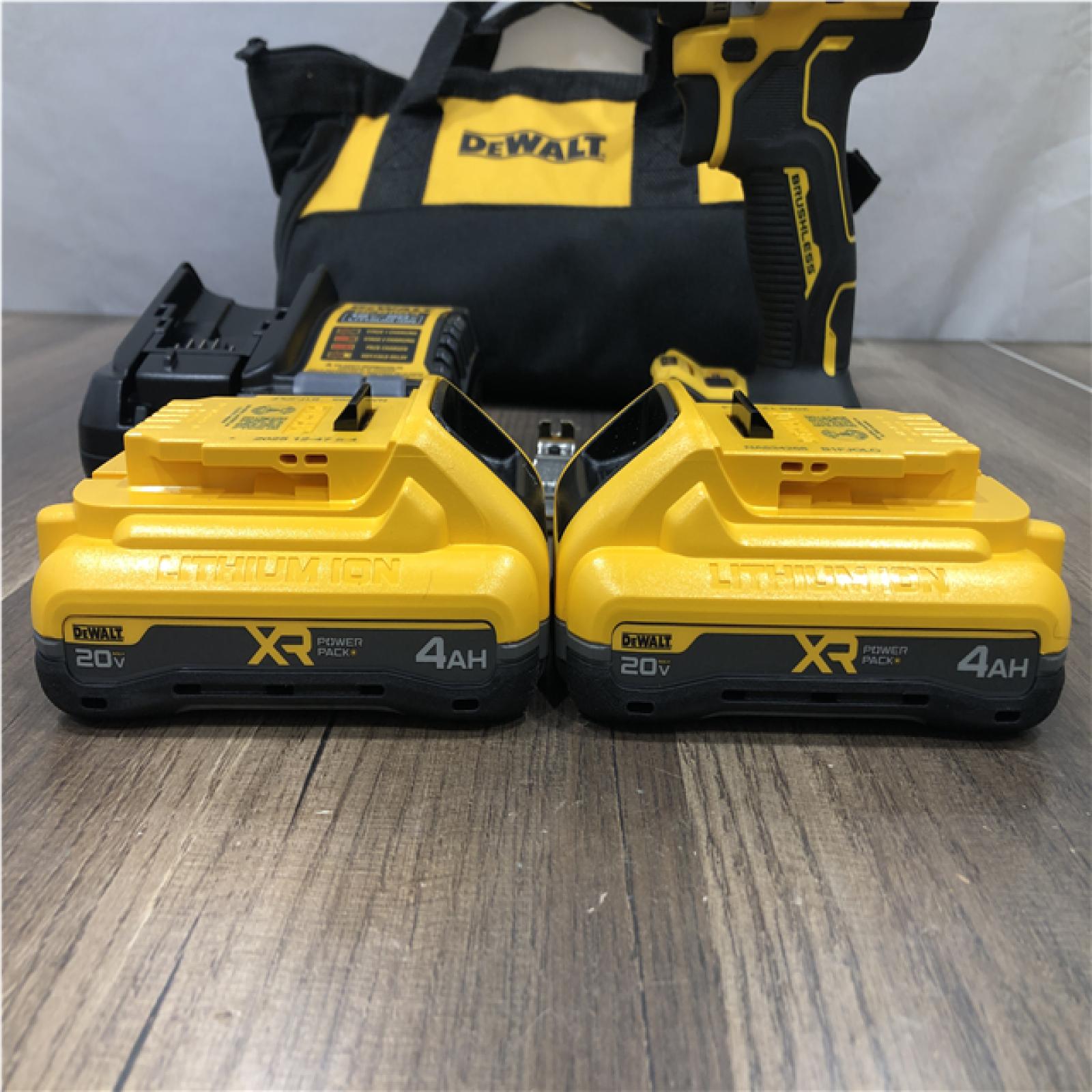 AS-IS DEWALT 20V XR Lithium-Ion Cordless Brushless 1/2 in. Drill/Driver Kit