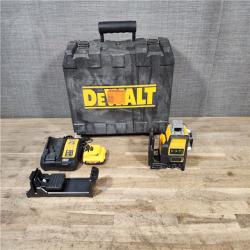 HOUSTON LOCATION - AS-IS DEWALT 12V MAX Lithium-Ion 100 ft. Green Self-Leveling 3-Beam 360 Degree Laser Level with 2.0Ah Battery  Charger and Case