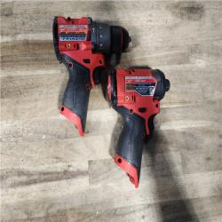 HOUSTON LOCATION - AS-IS Milwaukee FUEL 12-Volt Lithium-Ion Brushless Cordless Hammer Drill and Impact Driver Combo Kit