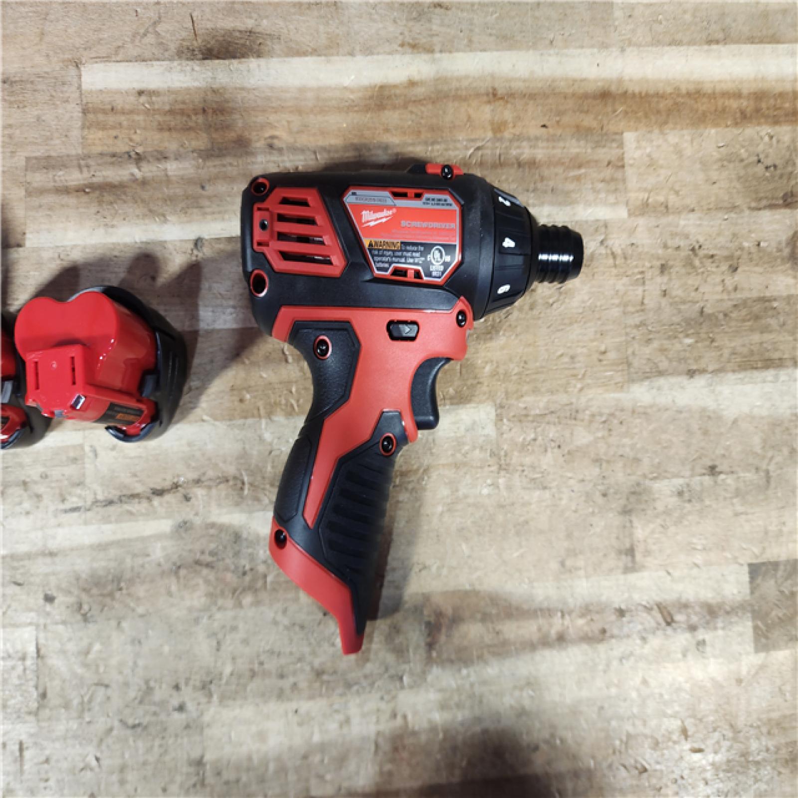 HOUSTON LOCATION - AS - IS Milwaukee 12V Lithium-Ion Cordless 1/4 in. Hex Screwdriver Kit