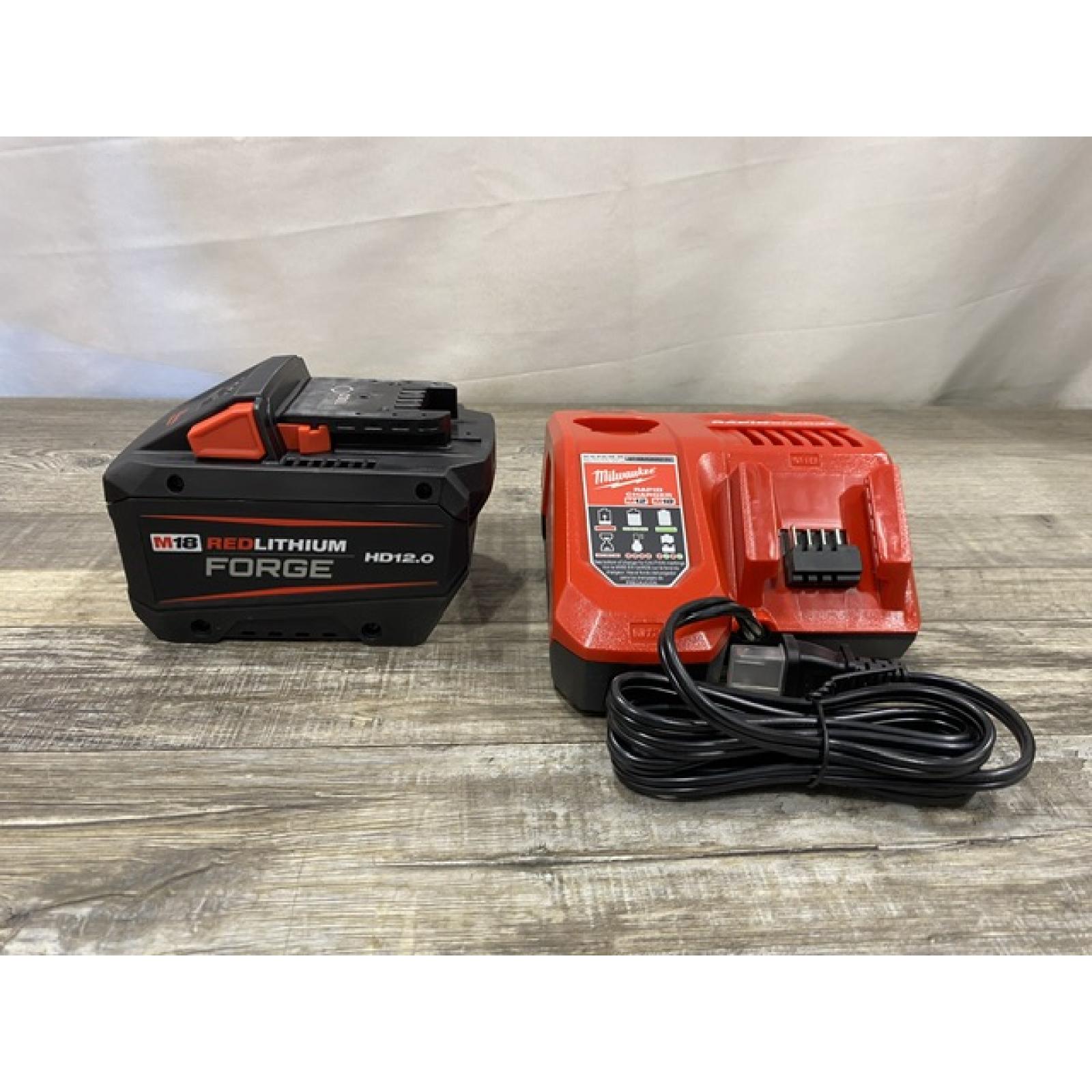 LIKE NEW - Milwaukee 18-Volt Lithium-Ion REDLITHIUM FORGE Starter Kit with 12.0Ah Battery and Charger