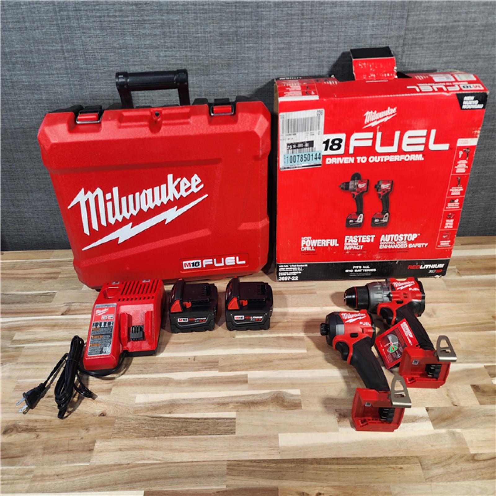 HOUSTON LOCATION - AS-IS (APPEARS LIKE NEW) M18 FUEL 18V Lithium-Ion Brushless Cordless Hammer Drill and Impact Driver Combo Kit (2-Tool) with 2 Batteries