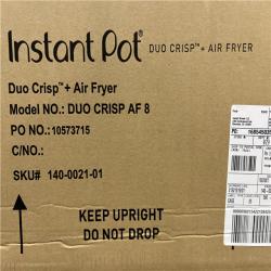 DALLAS LOCATION NEW! - INSTANT POT - 8 QUART DUO CRISP 11-IN-1 ELECTRIC PRESSURE COOKER WITH AIR FRYER - STAINLESS STEEL/SILVER- (10 UNITS)