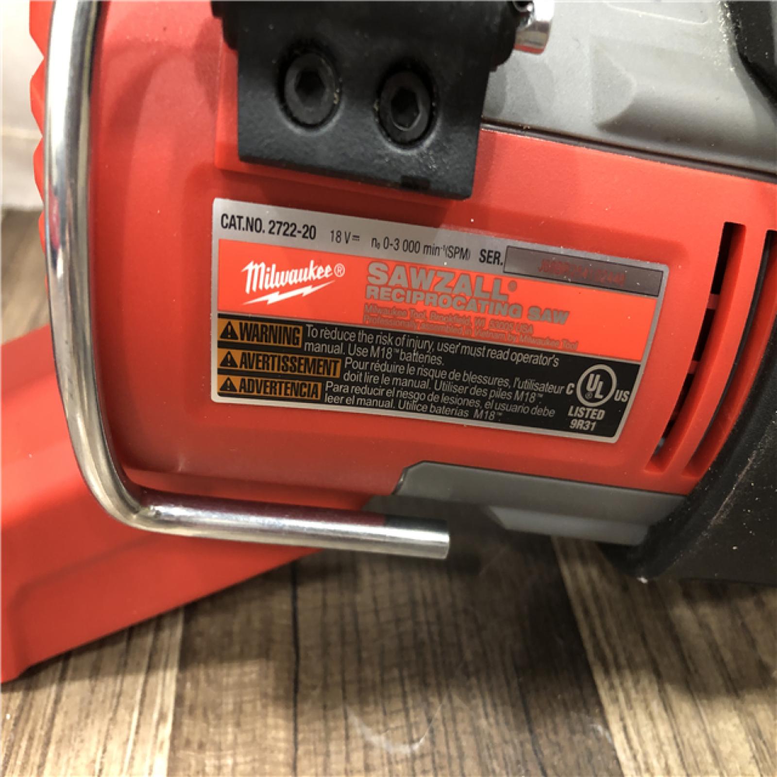 AS-IS Milwaukee FUEL 18V Lithium-Ion Brushless Cordless Super SAWZALL Orbital Reciprocating Saw (Tool-Only)