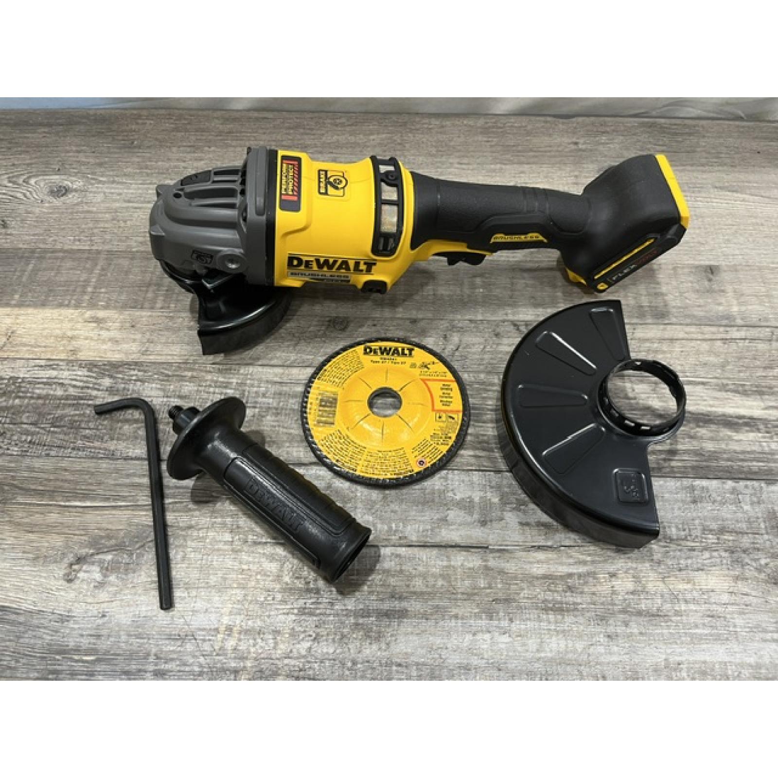 AS-IS DEWALT FLEXVOLT 60V MAX Cordless Brushless 4.5 in. to 6 in. Small Angle Grinder with Kickback Brake (Tool Only)