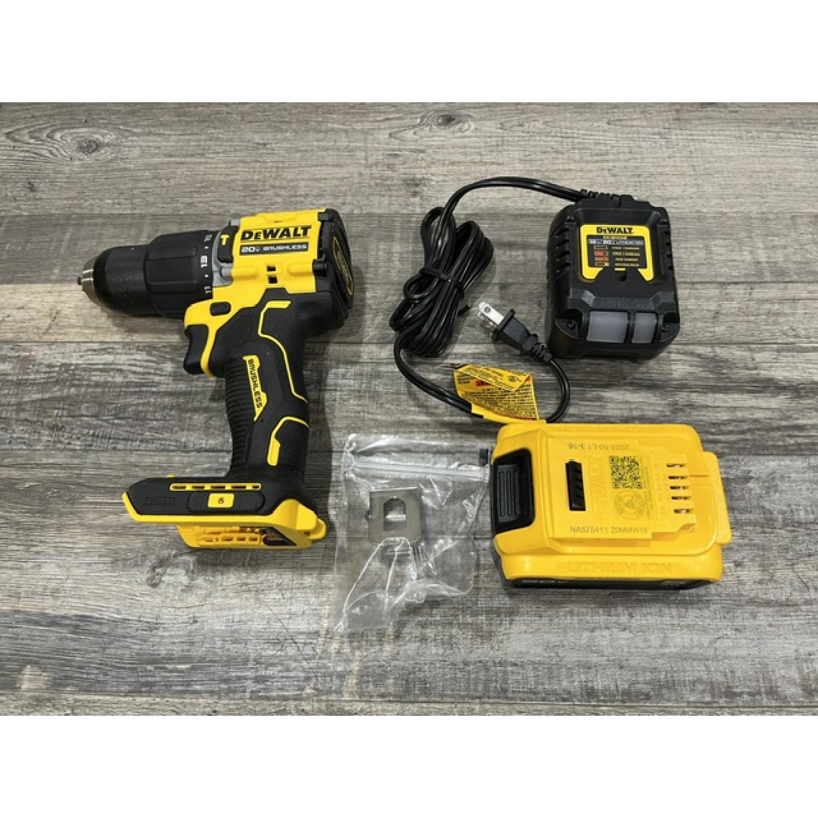 AS-IS DEWALT ATOMIC 20V Lithium-Ion Cordless 1/2 in. Hammer Drill Kit