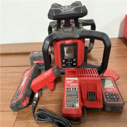 California AS-IS Milwaukee M18 Red Exterior Dual Slope Rotary Laser Level Kit with Receiver & Remote
