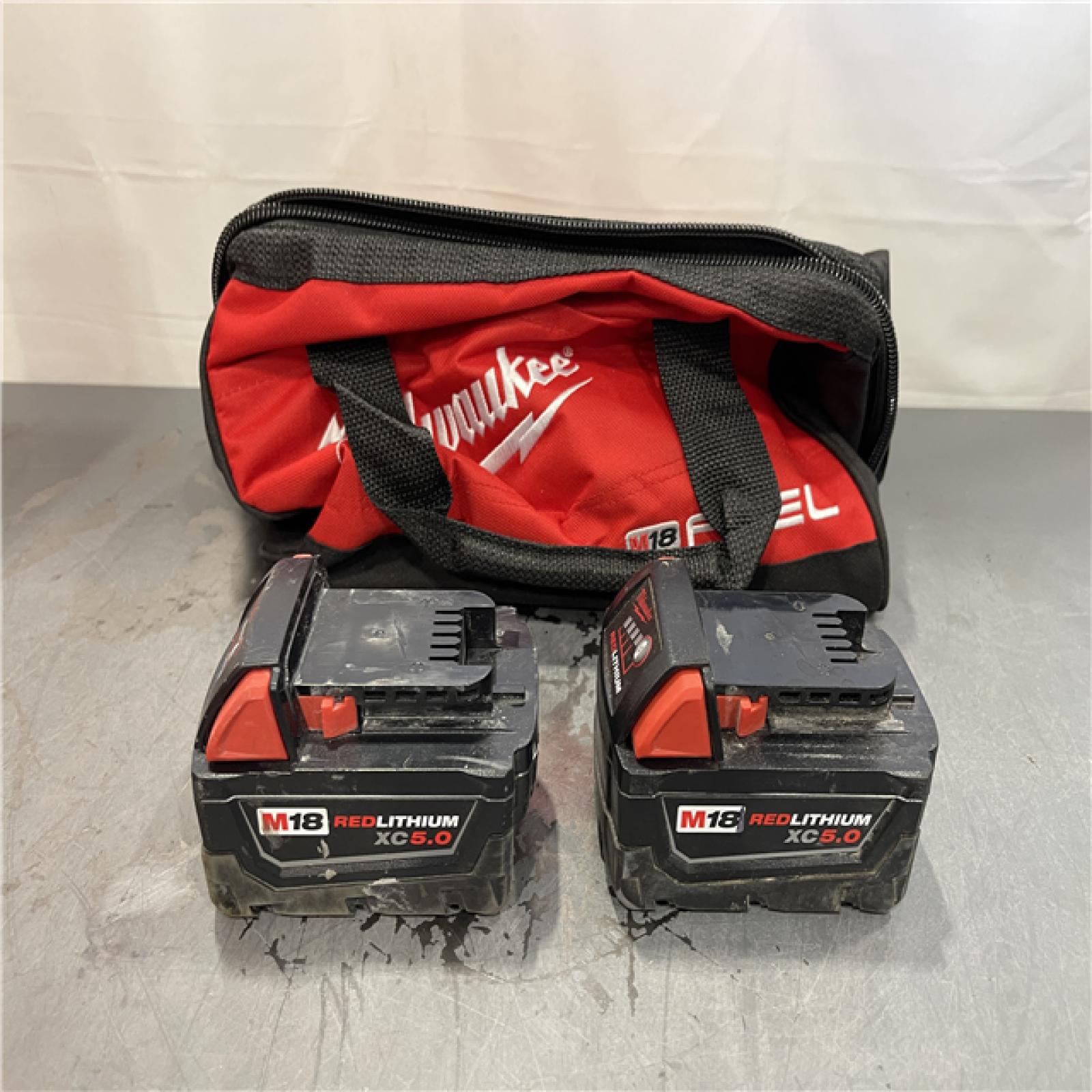 AS-IS - Milwaukee M18 18-Volt Lithium-Ion XC Extended Capacity 5.0 Ah Battery (2-Pack)