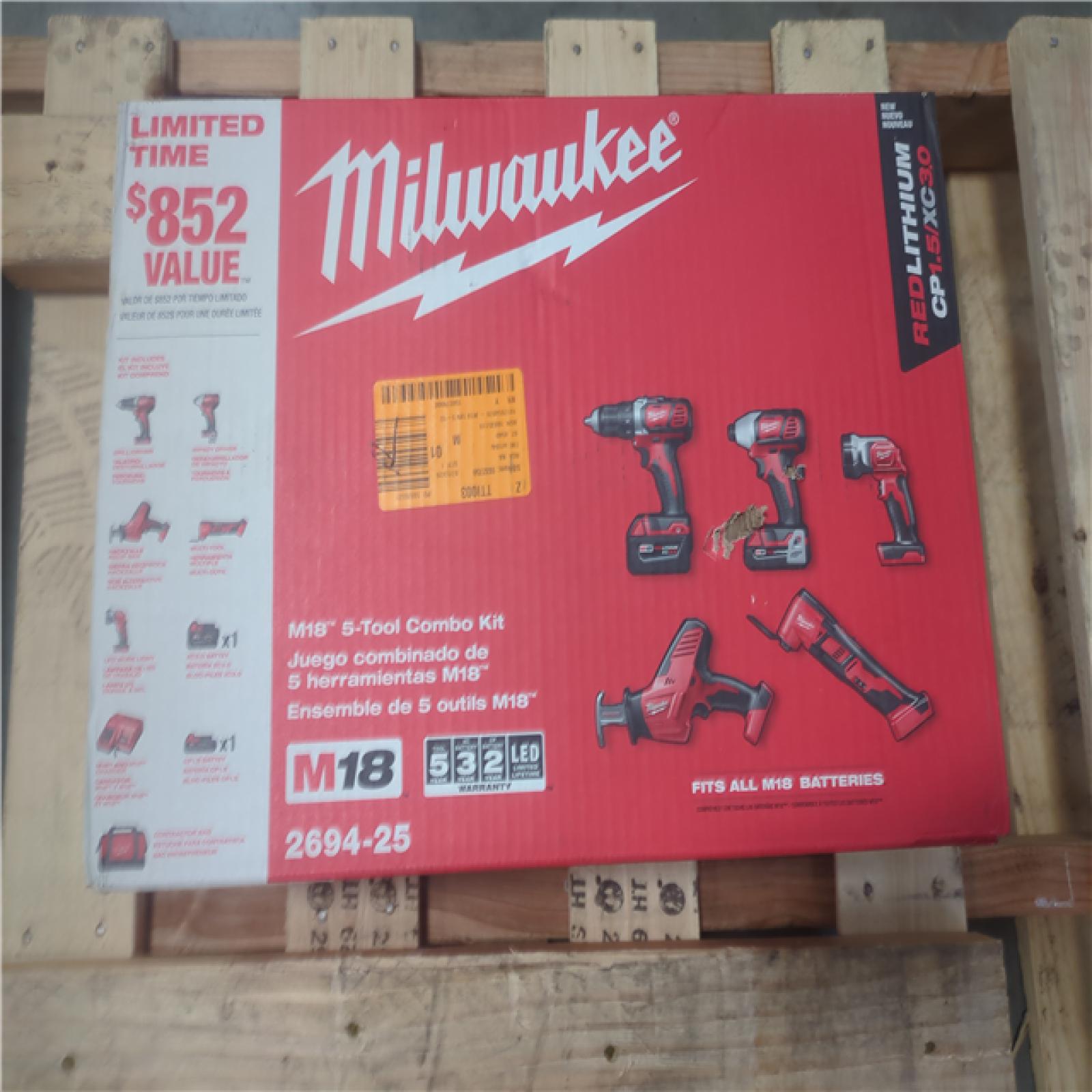 CALIFORNIA NEW MILWAUKEE M18 5-Tool combo kit