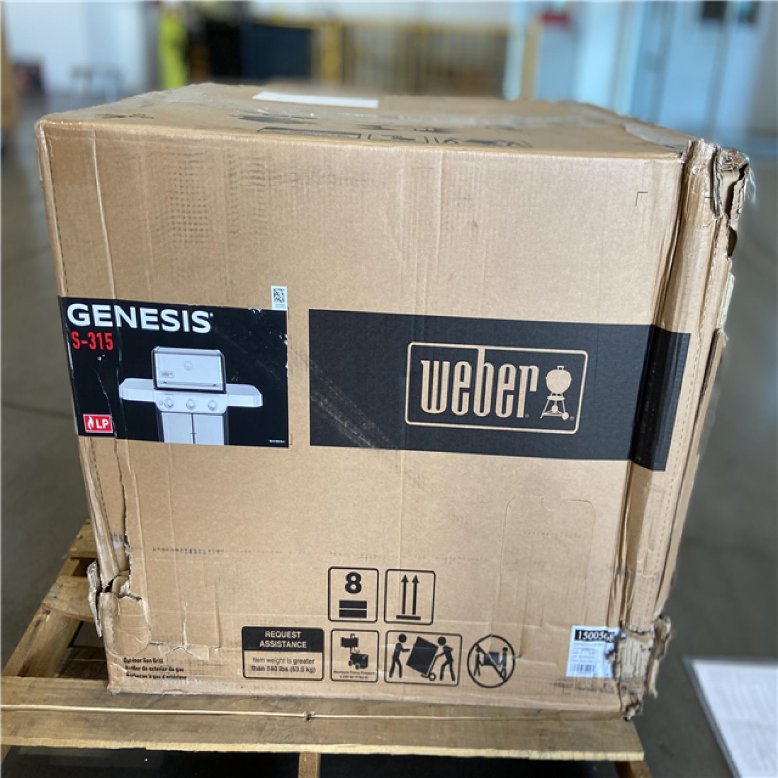 DALLAS LOCATION -  Weber Genesis S-315 3-Burner Liquid Propane Gas Grill in Stainless Steel