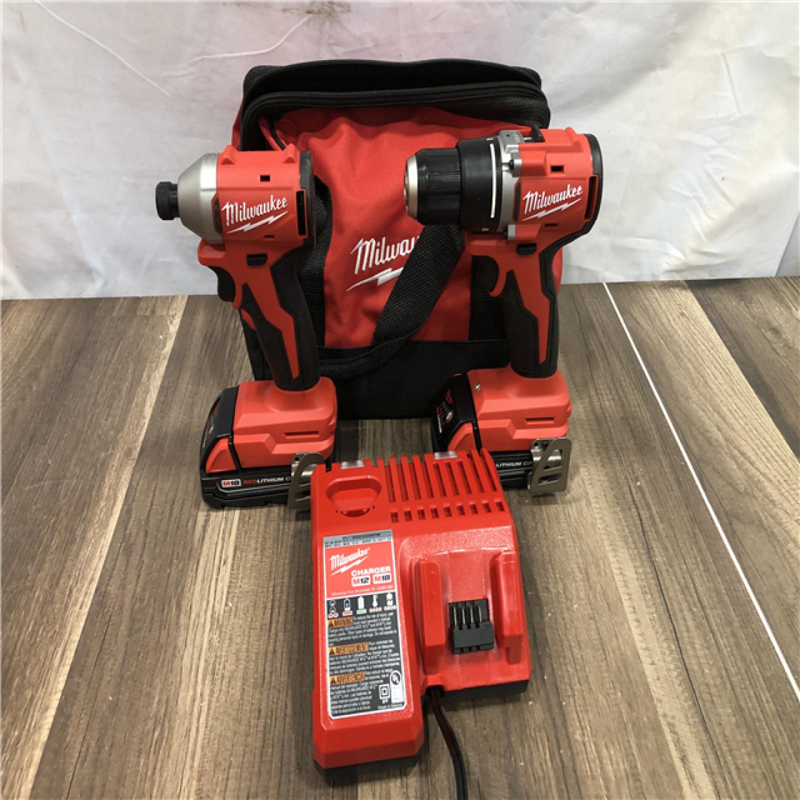 AS-IS Milwaukee 18V Lithium-Ion Brushless Cordless Compact Drill/Impact Combo Kit