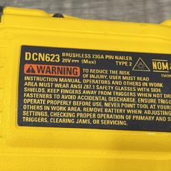 AS-IS DEWALT ATOMIC 20V MAX Lithium Ion Cordless 23 Gauge Pin Nailer Kit