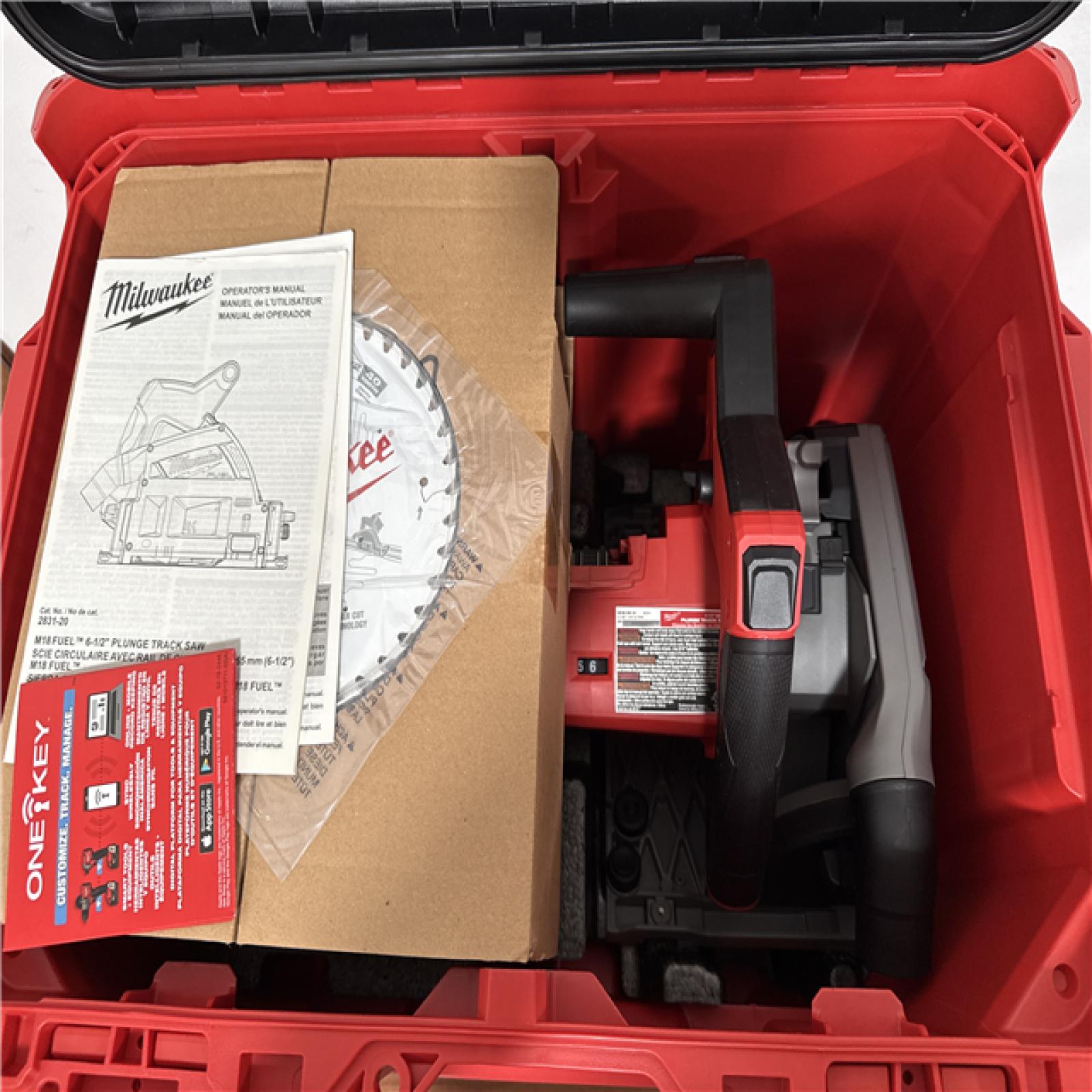California NEW Milwaukee 6-1/2 Plunge Track Saw Kit, includes (1) Battery, Charger & Packout Box
