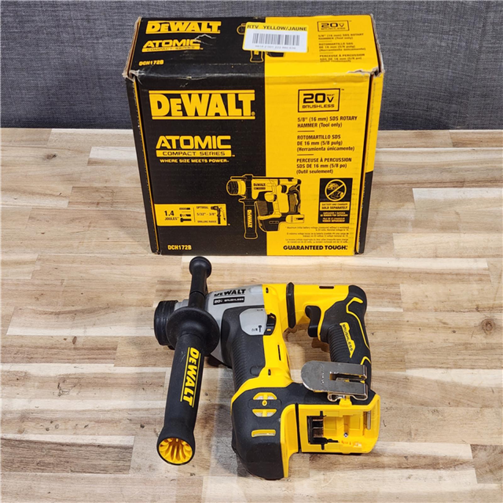 HOUSTON LOCATION - AS-IS DEWALT ATOMIC 20V MAX Cordless Brushless Ultra-Compact 5/8 in. SDS Plus Hammer Drill (Tool Only)