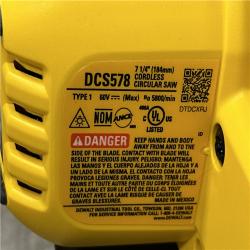 AS-IS DEWALT FLEXVOLT 60V MAX Cordless Brushless 7-1/4 in. Circular Saw with Brake (Tool Only)