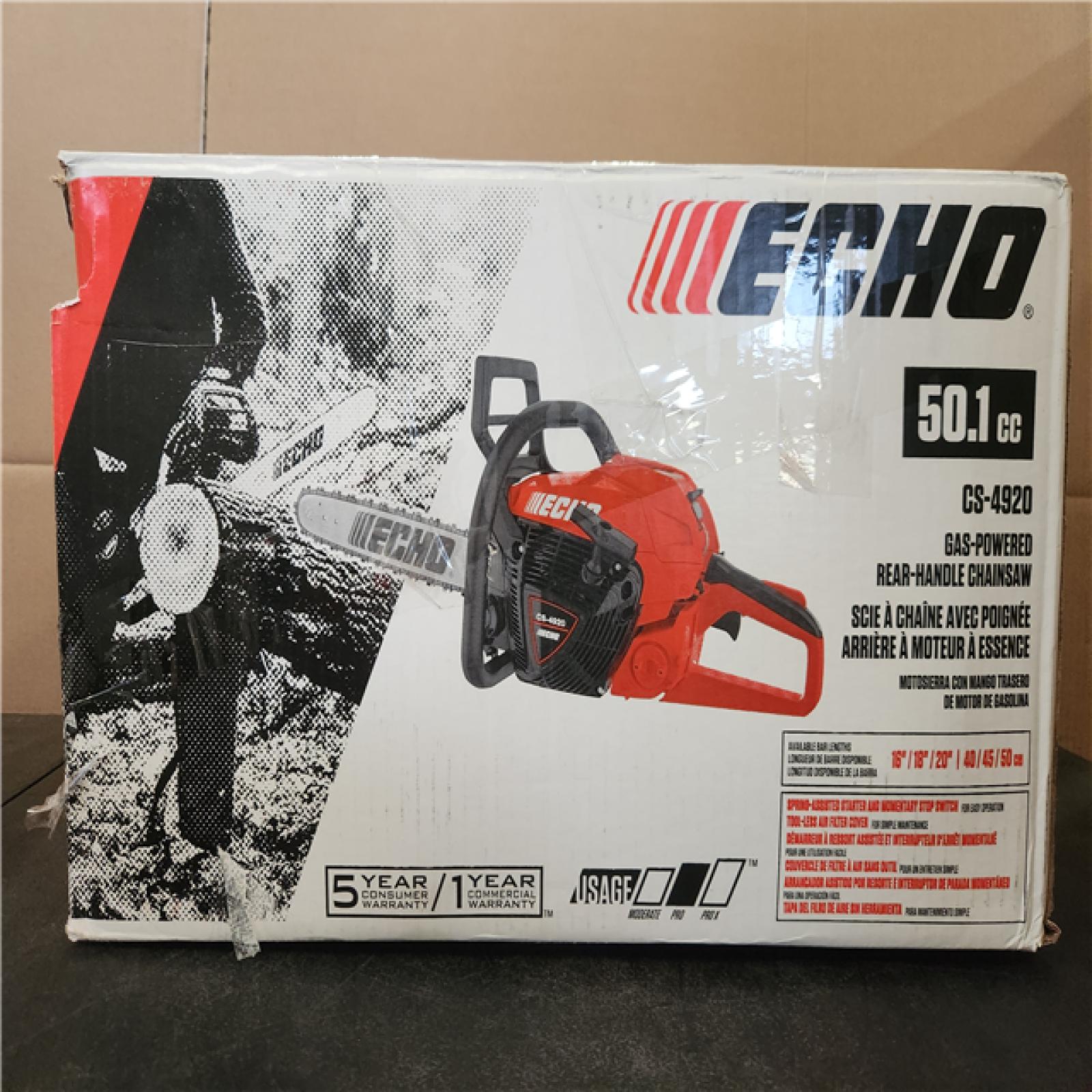 Phoenix NEW ECHO 20 in. 50.1 cc 2-Stroke Gas Rear Handle Chainsaw