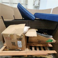 Phoenix LIKE NEW VEIKOUS Beige 4-Piece Patio Wicker Outdoor Rocking Chair and Sofa Set with Cushions and Pillow