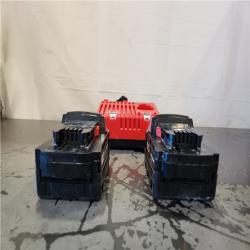 AS-IS- Milwaukee 18-Volt Lithium-Ion XC Starter Kit with Two 5.0Ah Batteries and Charger