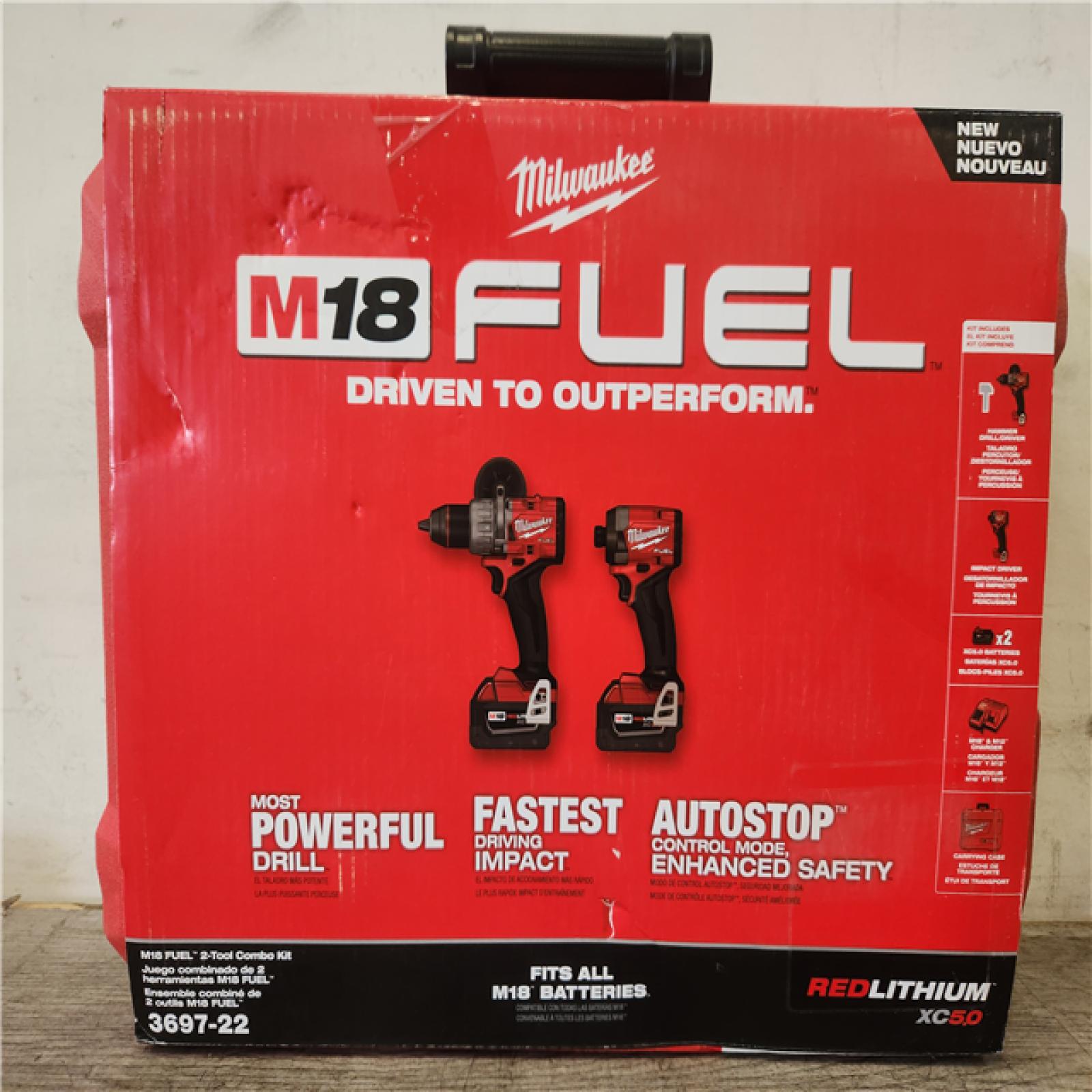 Phoenix NEW Milwaukee M18 FUEL 18V Lithium-Ion Brushless Cordless Hammer Drill and Impact Driver Combo Kit (2-Tool) with 2 Batteries