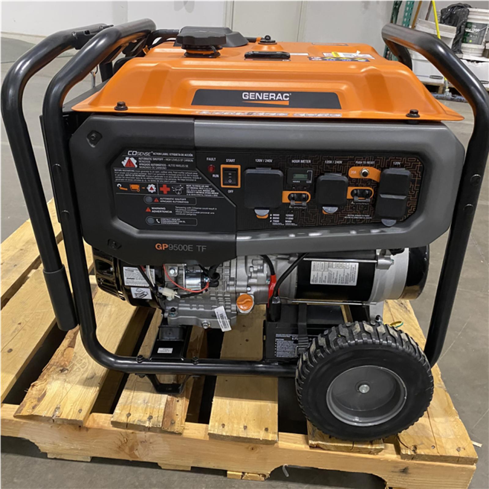 Dallas Location - As-Is Generac 12 500/9500-Watt Electric Start Tri Fuel Portable Generator