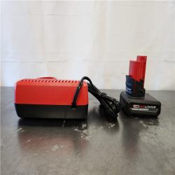 AS-IS- Milwaukee 12-Volt Lithium-Ion XC High Output 5.0 Ah Battery Pack with Charger Starter Kit