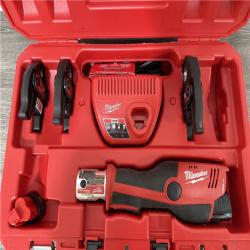 California AS-IS Milwakee M12 Force Logic Press Tool Kit  Includes (2) Batteries  Charger & Hard Case