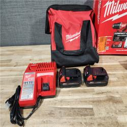 HOUSTON LOCATION - AS-IS Milwaukee 18V Lithium-Ion Brushless Cordless Compact Drill/Impact Combo Kit