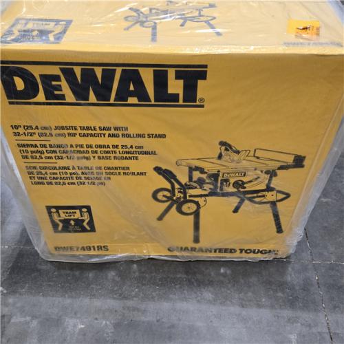 NEW! - DEWALT 15 Amp Corded Job Site Table Saw with Rolling Stand