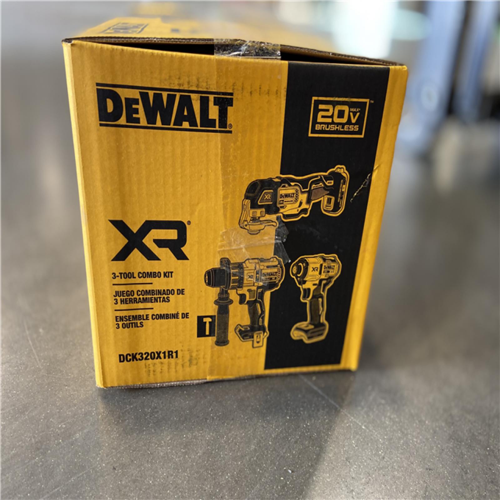 NEW! - Dewalt 20v XR DCK320X1R1 3-Tool Combo Kit FLEXVOLT 9Ah 20V 6Ah battery