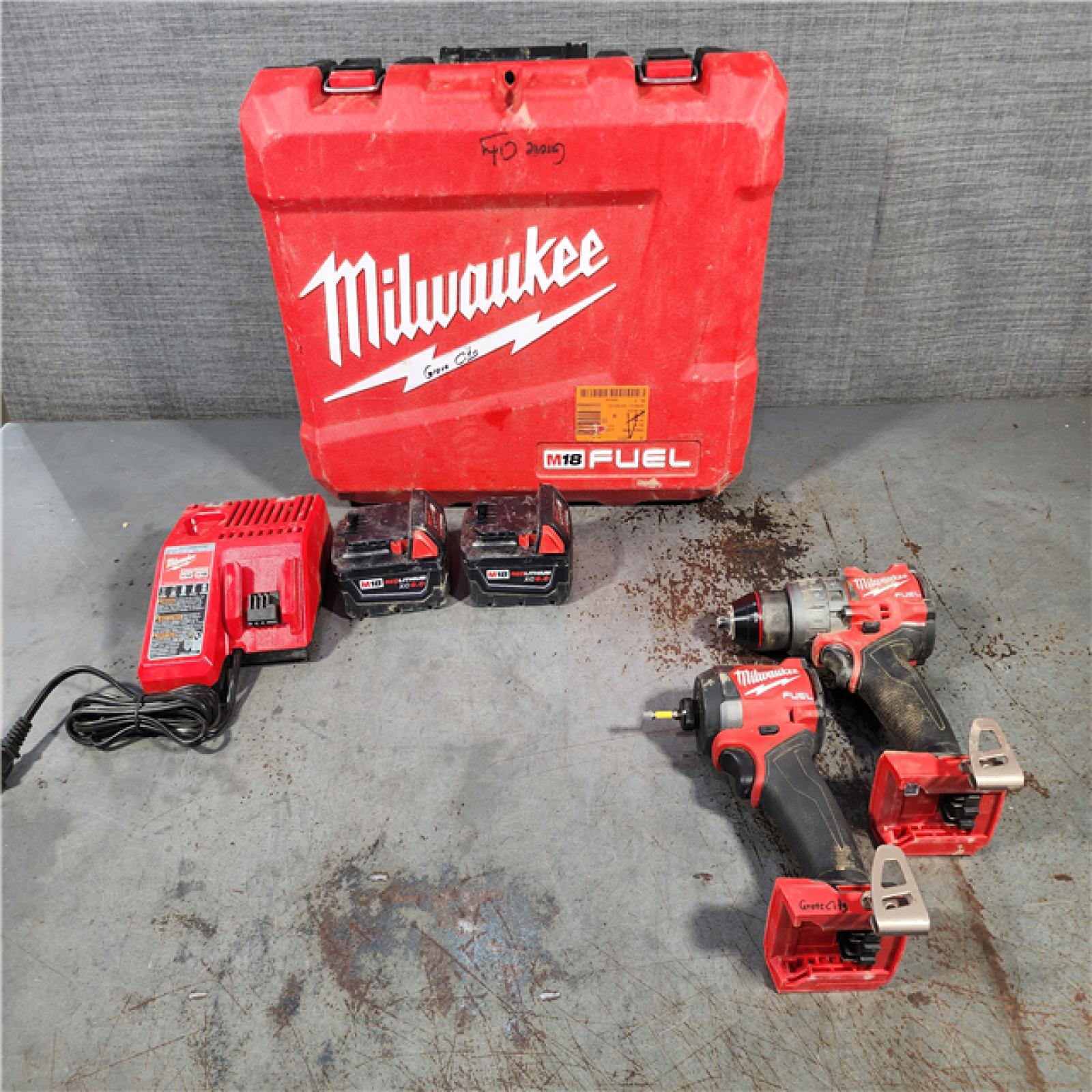 HOUSTON LOCATION - AS-IS M18 FUEL 18V Lithium-Ion Brushless Cordless Hammer Drill and Impact Driver Combo Kit (2-Tool) with 2 Batteries