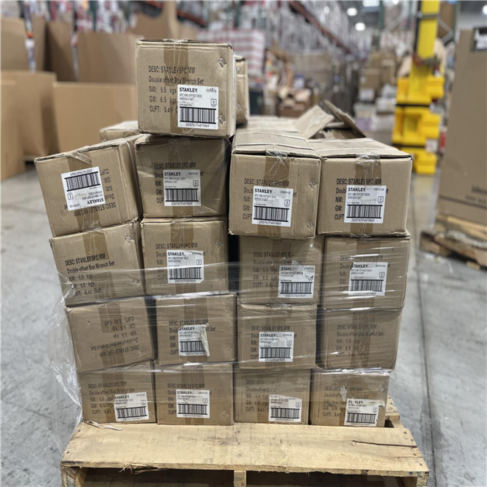 DALLAS LOCATION- STANLEY 5 PIECE Double Ended Metric Offset Box Wrench Set PALLET (408 UNITS)