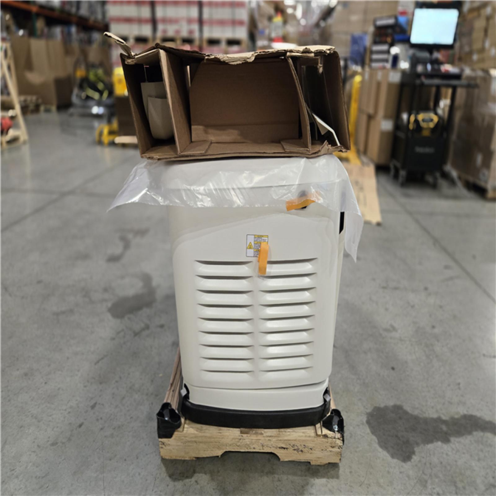 DALLAS LOCATION- AS-IS 26 000 Watt - Dual Fuel Air- Cooled Whole House Home Standby Generator & 200-AMP Transfer Switch