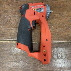 AS-IS Milwaukee M12 FUEL 12V Lithium-Ion Brushless Cordless 4-in-1 Installation 3/8 in. Drill Driver Kit with 4-Tool Heads