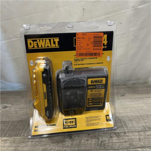 NEW - DEWALT 20-Volt MAX Lithium-Ion 4.0Ah Battery with 12-Volt to 20-Volt MAX Charger