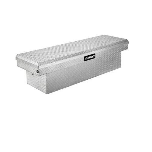 DALLAS LOCATION - Husky 71.36 in. Diamond Plate Aluminum Full Size Crossbed Truck Tool Box