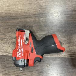 AS-IS Milwaukee FUEL 12V Lithium-Ion Brushless Cordless Stubby 3/8 in. Impact Wrench (Tool-Only)