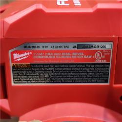HOUSTON LOCATION - AS-IS (APPEARS LIKE NEW) Milwaukee 2733-20 M18 Fuel 7-1/4 Dual Bevel Sliding Compound Miter Saw  Tool Only